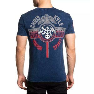 AFFLICTION Men's T-Shirt S/S CK CROSSED TEE Black